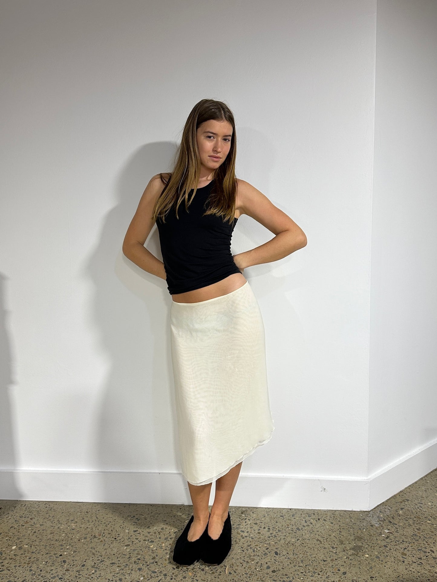 TIDE MIDI SKIRT - CREAM