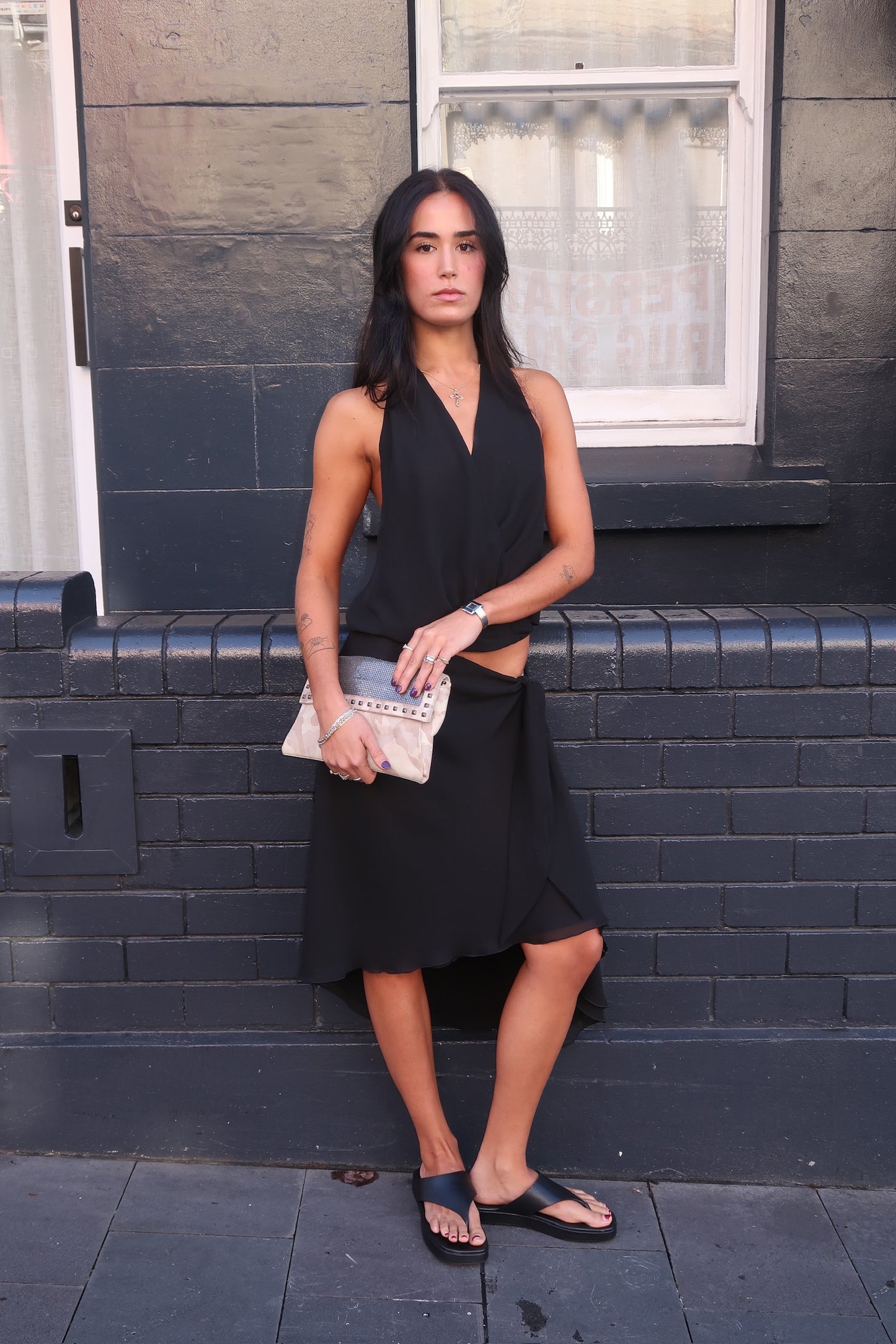 LUNE HALTER - BLACK