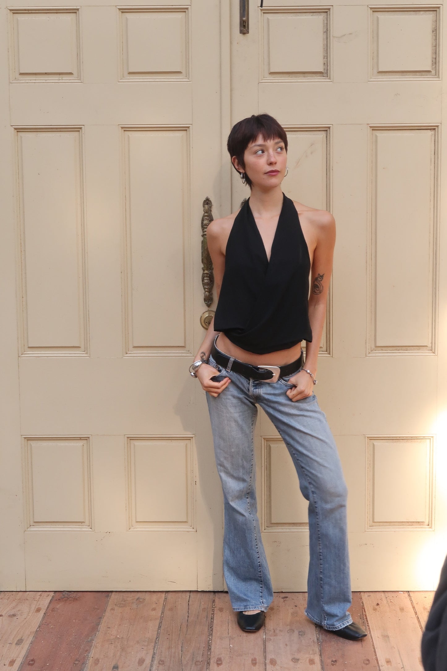 LUNE HALTER - BLACK