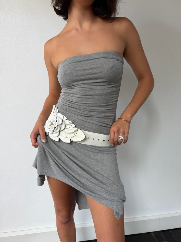 BAMBOO TUBE DRESS - GREY MARLE