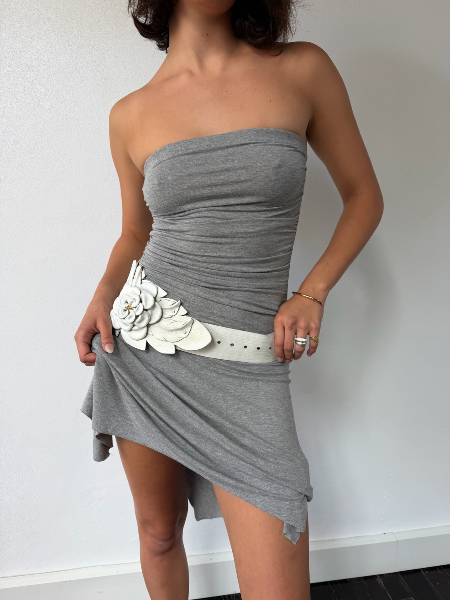 BAMBOO TUBE DRESS - GREY MARLE