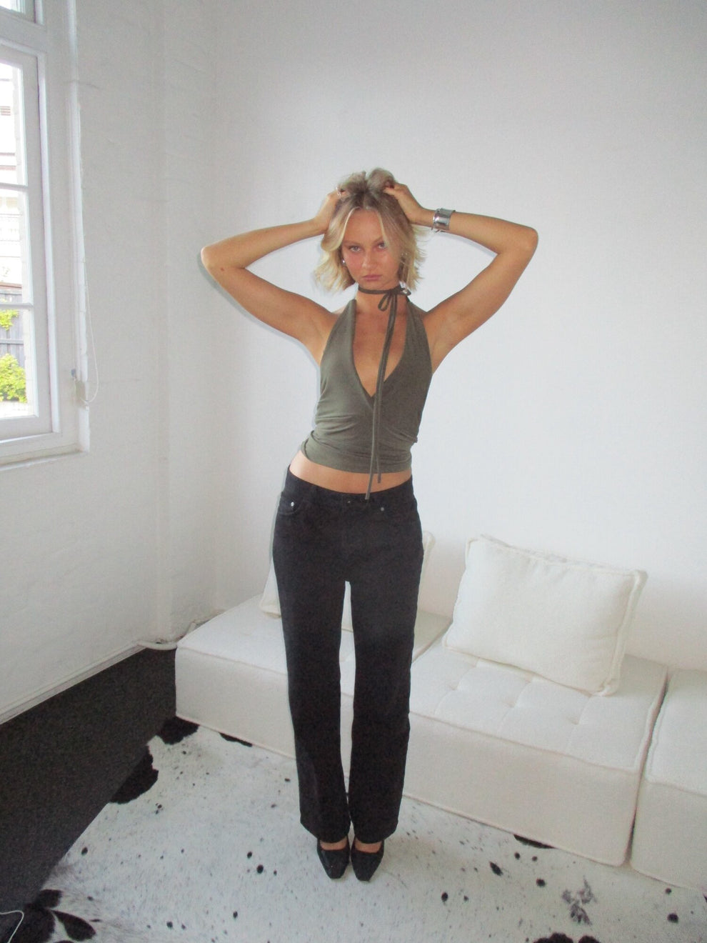 BALLERINA HALTER - KHAKI