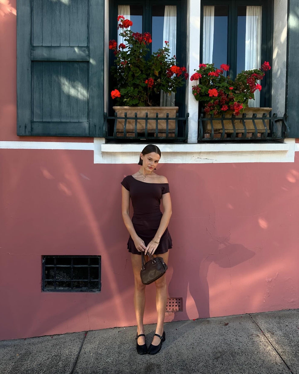 CHOCOLATE MINI DRESS