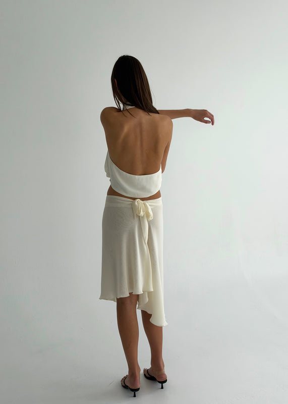 TIDE MIDI SKIRT - CREAM