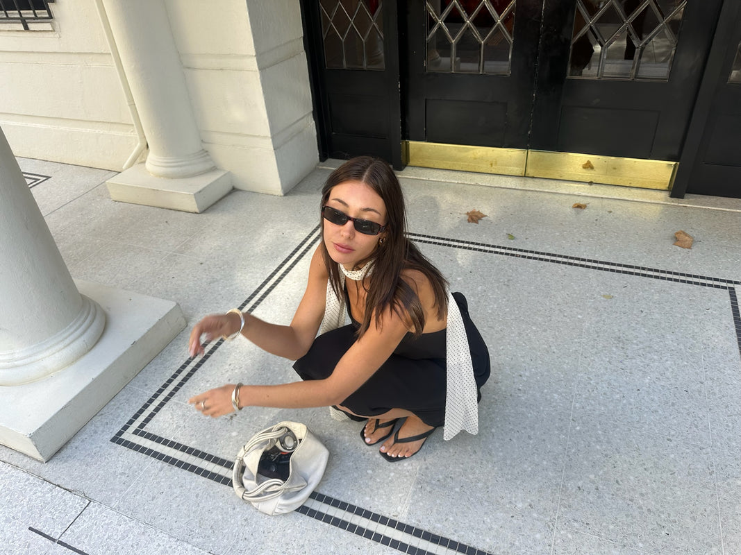 Polka Dot Scarf - Ivory