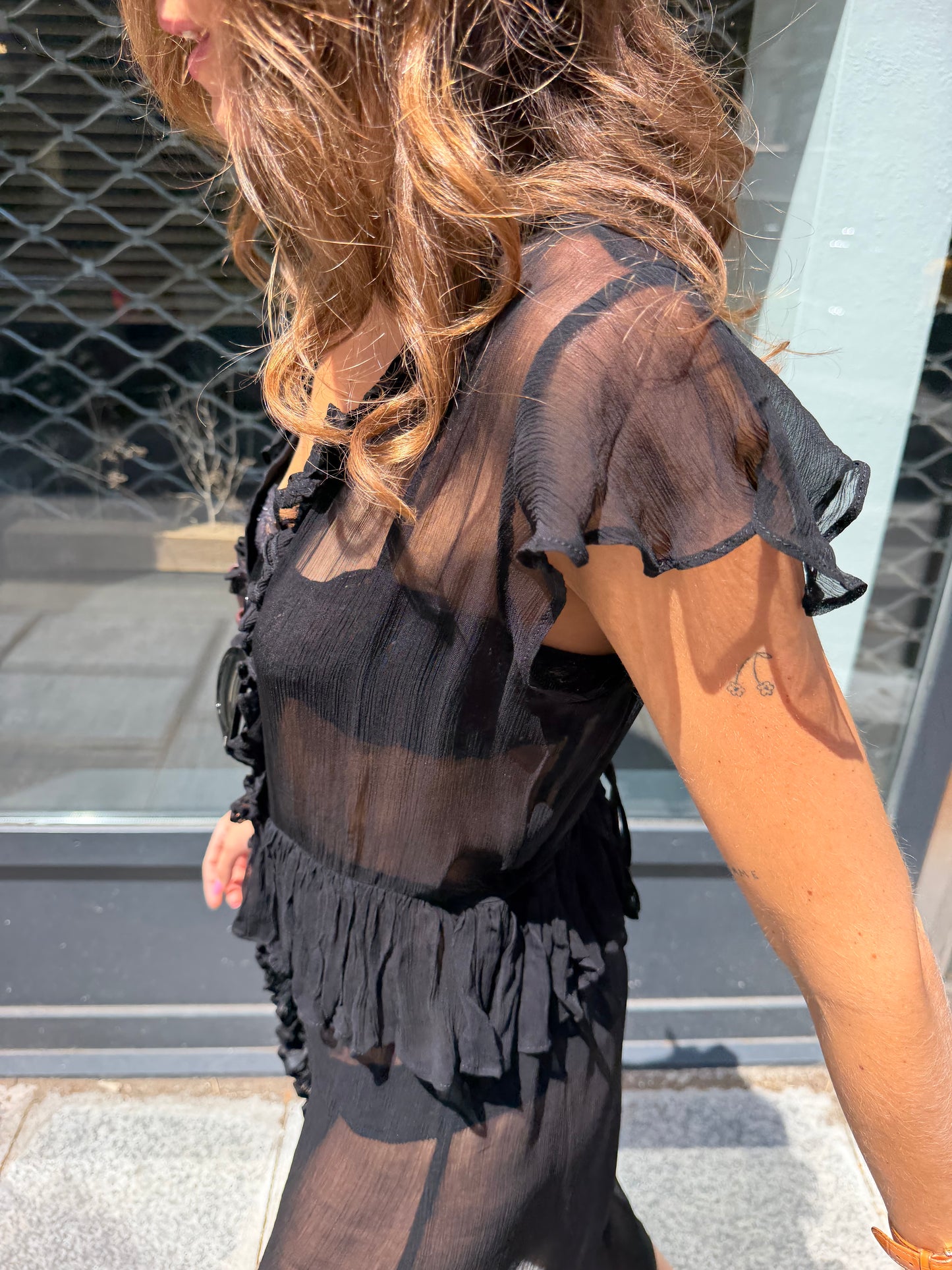 VEIL DRESS - BLACK