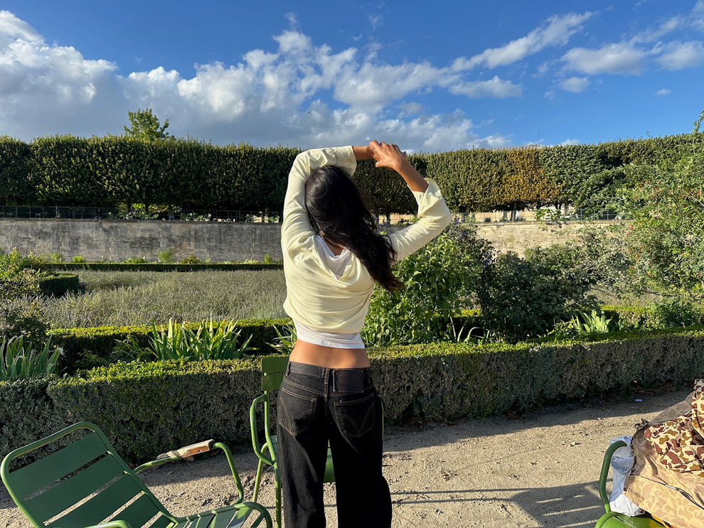 COTTON LIMONCELLO V-NECK LONG SLEEVE