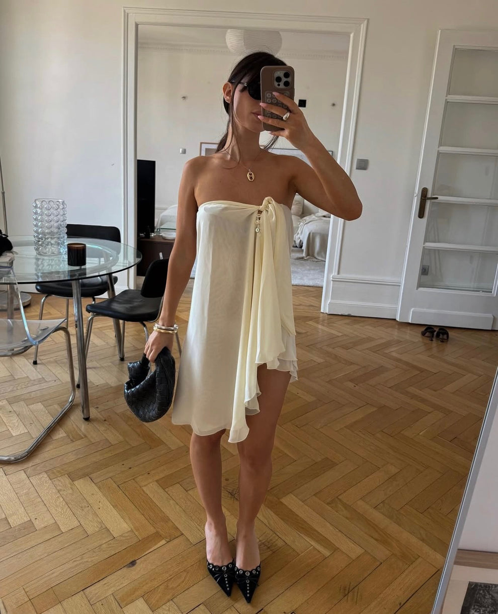 TIDE MIDI SKIRT - CREAM