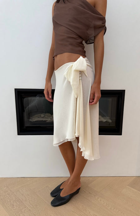 TIDE MIDI SKIRT - CREAM