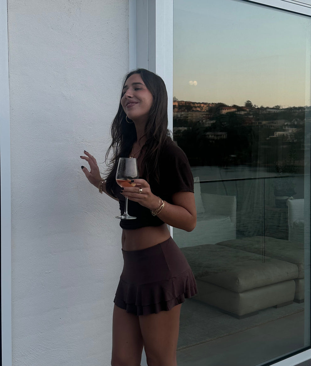 CHOCOLATE MINI SKIRT