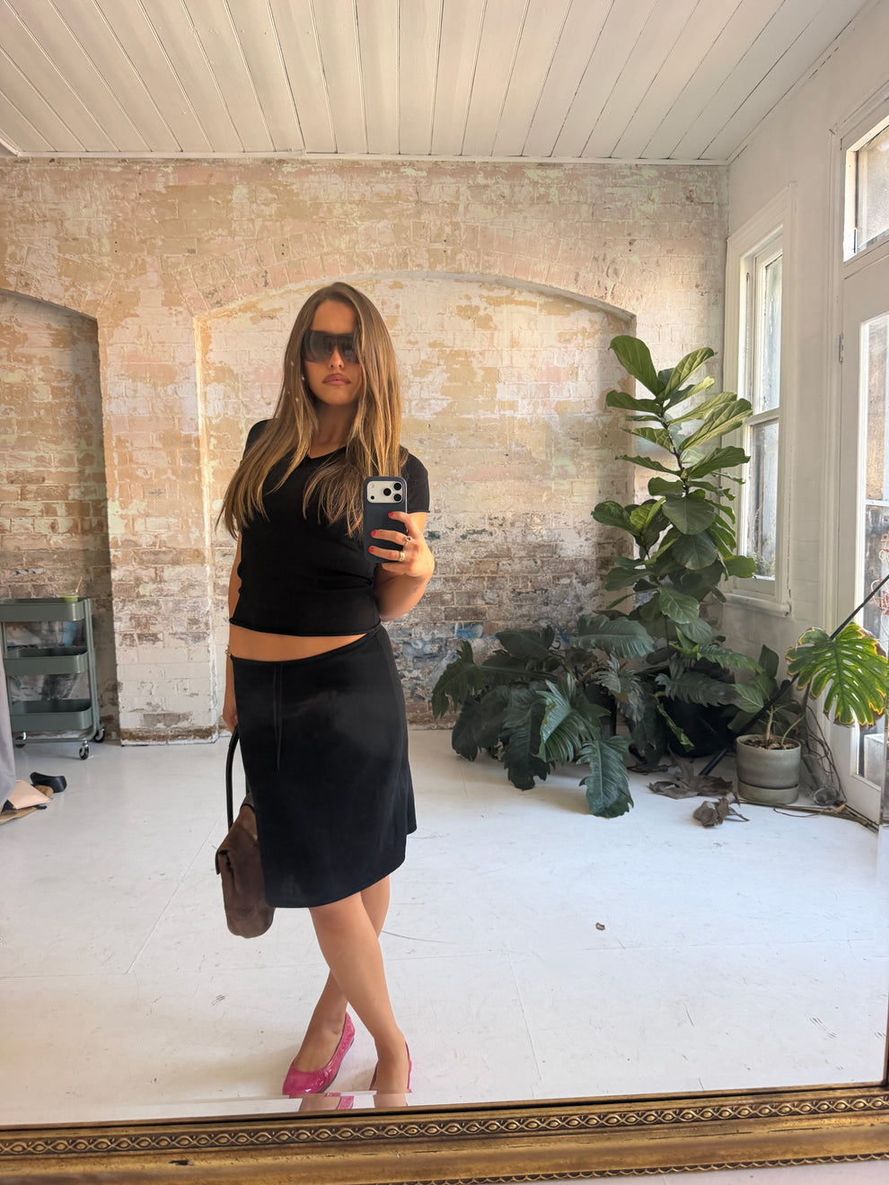 KNIT MIDI - BLACK
