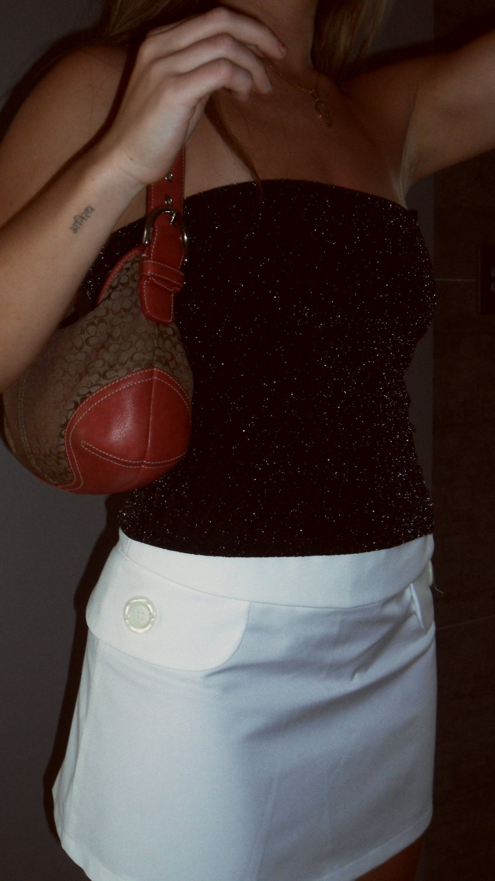 TUBE TOP - BLACK SPARKLE