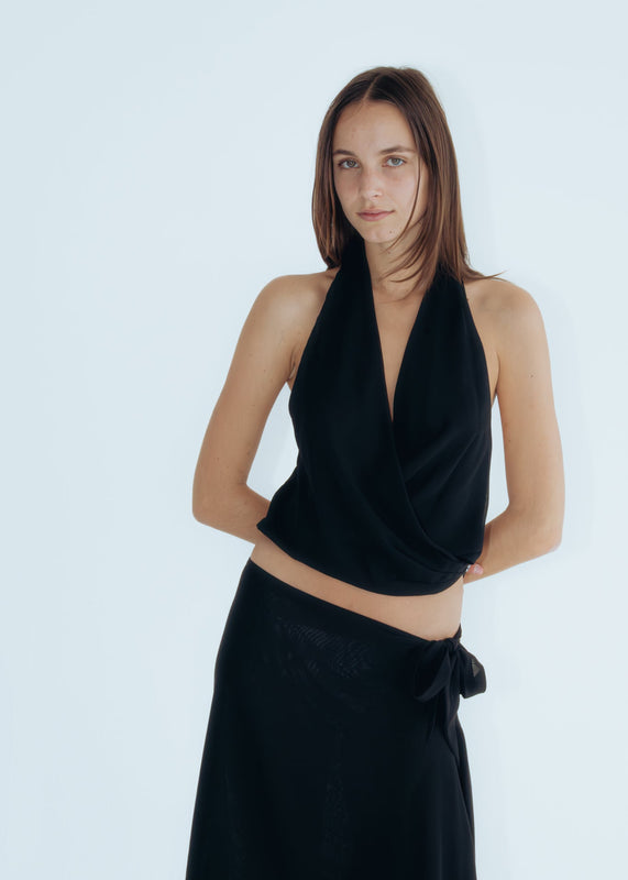 LUNE HALTER - BLACK