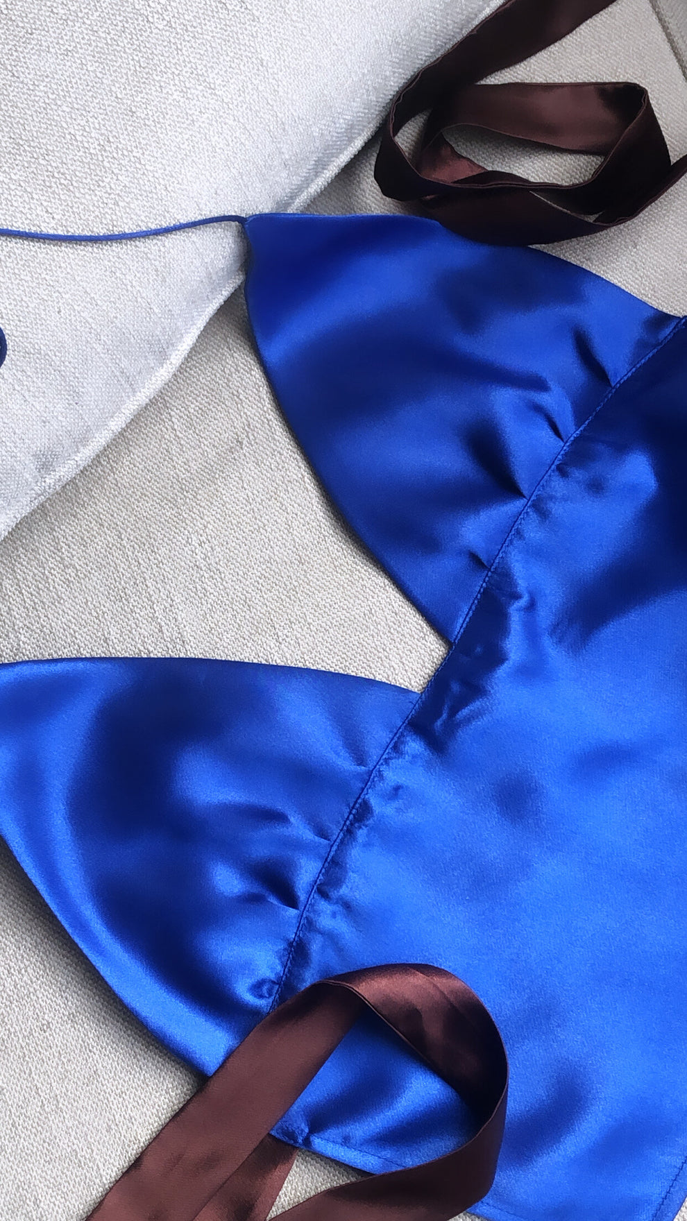 GLOSS TOP - ROYAL BLUE & CHOCOLATE