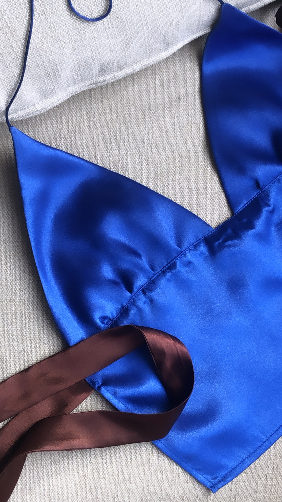 GLOSS TOP - ROYAL BLUE & CHOCOLATE