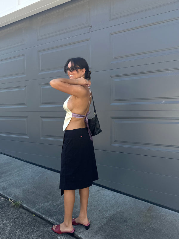 Gloss Top - Ivory and Lavender