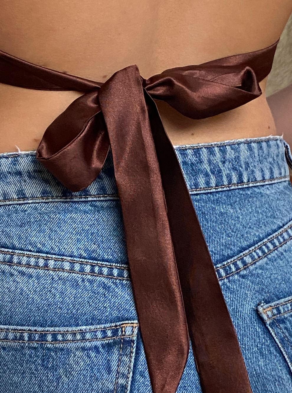 GLOSS TOP - ROYAL BLUE & CHOCOLATE